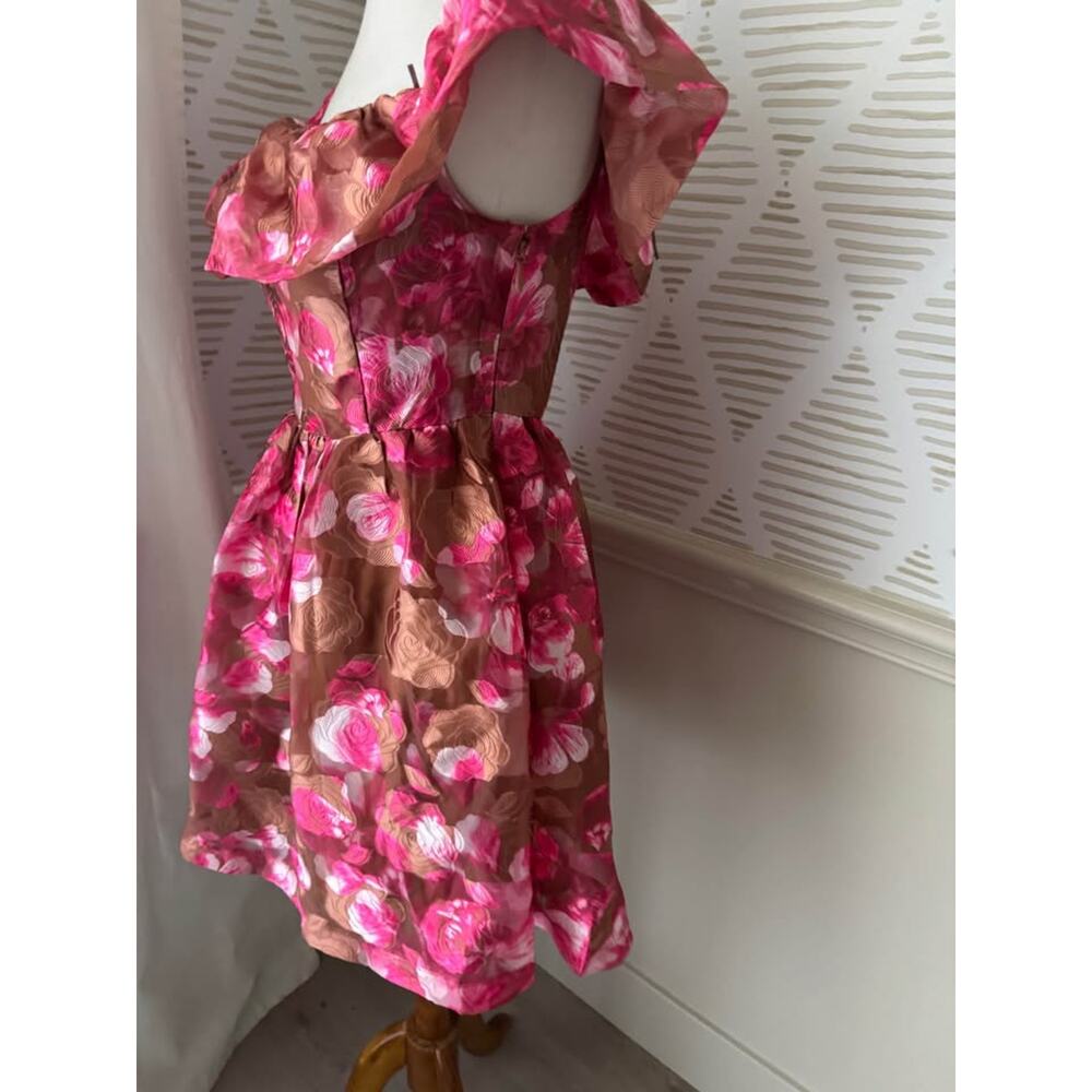 NWT Sugarlips Women’s Small Mersin Floral Off the Shoulder Mini Dress - Picture 5 of 10